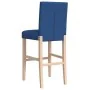 High stools 2 pcs solid rubber wood and fabric by , Kitchen stools - Ref: Foro24-4006193, Price: 82,03 €, Discount: %