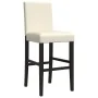 High stools 2 pcs solid rubber wood and synthetic leather by , Kitchen stools - Ref: Foro24-4006185, Price: 124,52 €, Discoun...