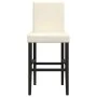 High stools 2 pcs solid rubber wood and synthetic leather by , Kitchen stools - Ref: Foro24-4006185, Price: 124,52 €, Discoun...