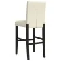 High stools 2 pcs solid rubber wood and synthetic leather by , Kitchen stools - Ref: Foro24-4006185, Price: 124,52 €, Discoun...