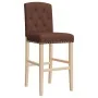 High stools 2 pcs solid rubber wood and fabric by , Kitchen stools - Ref: Foro24-4006203, Price: 86,01 €, Discount: %