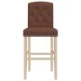 High stools 2 pcs solid rubber wood and fabric by , Kitchen stools - Ref: Foro24-4006203, Price: 86,01 €, Discount: %