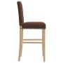 High stools 2 pcs solid rubber wood and fabric by , Kitchen stools - Ref: Foro24-4006203, Price: 86,01 €, Discount: %