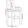 High stools 2 pcs solid rubber wood and fabric by , Kitchen stools - Ref: Foro24-4006203, Price: 86,01 €, Discount: %