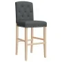 High stools 2 pcs solid rubber wood and fabric by , Kitchen stools - Ref: Foro24-4006201, Price: 123,18 €, Discount: %