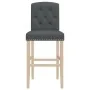 High stools 2 pcs solid rubber wood and fabric by , Kitchen stools - Ref: Foro24-4006201, Price: 123,18 €, Discount: %
