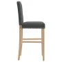 High stools 2 pcs solid rubber wood and fabric by , Kitchen stools - Ref: Foro24-4006201, Price: 123,18 €, Discount: %
