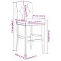 High stools 2 pcs solid rubber wood and fabric by , Kitchen stools - Ref: Foro24-4006201, Price: 123,18 €, Discount: %