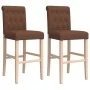 Hohe Hocker 2 Stück aus massivem Gummi, Holz und Stoff von , Küchenhocker - Ref: Foro24-4006217, Preis: 93,42 €, Rabatt: %