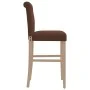 High stools 2 pcs solid rubber wood and fabric by , Kitchen stools - Ref: Foro24-4006217, Price: 93,42 €, Discount: %