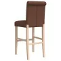 High stools 2 pcs solid rubber wood and fabric by , Kitchen stools - Ref: Foro24-4006217, Price: 93,42 €, Discount: %