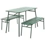 ProGarden Juego de mesa y banco de jardín de 3 piezas acero verde von , Gartensets - Ref: Foro24-447580, Preis: 258,55 €, Rab...