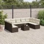 Set of 10 garden sofas and cushions synthetic rattan brown by , Garden sets - Ref: Foro24-3218083, Price: 622,77 €, Discount: %
