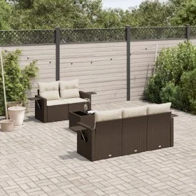 Set of 6-piece garden sofas and cushions synthetic rattan brown by , Garden sets - Ref: Foro24-3219902, Price: 425,54 €, Disc...