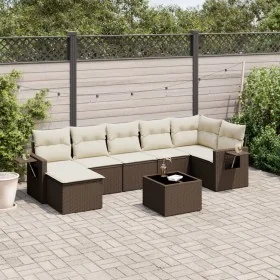 Set mit 8 Gartensofas und Kissen Kunstrattan braun von , Gartensets - Ref: Foro24-3220492, Preis: 507,15 €, Rabatt: %