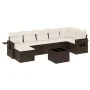 Set of 8 garden sofas and cushions synthetic rattan brown by , Garden sets - Ref: Foro24-3220492, Price: 508,42 €, Discount: %