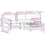 4-teiliges Gartenmöbel-Set und Kissen aus Douglasienholz von , Gartensets - Ref: Foro24-3250782, Preis: 420,00 €, Rabatt: %