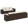 Set sofás de jardín 8 piezas y cojines ratán sintético marrón von , Modulare Sofas für den Außenbereich - Ref: Foro24-3222332...