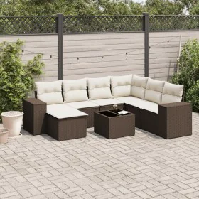 Set of 8 garden sofas and cushions synthetic rattan brown by , Modular outdoor sofas - Ref: Foro24-3221712, Price: 524,83 €, ...