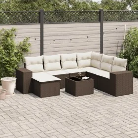 Set sofás de jardín 8 piezas y cojines ratán sintético marrón von , Modulare Sofas für den Außenbereich - Ref: Foro24-3221712...