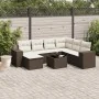 Set of 8 garden sofas and cushions synthetic rattan brown by , Modular outdoor sofas - Ref: Foro24-3221712, Price: 524,83 €, ...