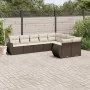 Set mit 9 Gartensofas und Kissen Kunstrattan braun von , Modulare Sofas für den Außenbereich - Ref: Foro24-3221842, Preis: 62...