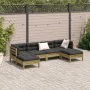 Set of garden sofas 6 pcs with impregnated pine wood cushions by , Garden sets - Ref: Foro24-3299573, Price: 508,95 €, Discou...