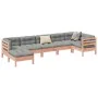 Set mit 7 Gartensofas mit Kissen aus Douglasienholz von , Gartensets - Ref: Foro24-3299550, Preis: 648,69 €, Rabatt: %
