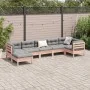 Set mit 7 Gartensofas mit Kissen aus Douglasienholz von , Gartensets - Ref: Foro24-3299550, Preis: 648,69 €, Rabatt: %