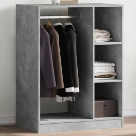 Armario de madera de ingeniería gris hormigón 77x48x102 cm de , Organizadores de vestidores y perchas de barra - Ref: Foro24-...