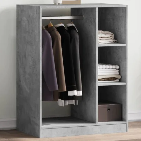 Grauer Schrank aus Holzwerkstoff 77x48x102 cm von , Kommoden-Organizer und Bar-Kleiderbügel - Ref: Foro24-840810, Preis: 89,6...