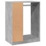 Grauer Schrank aus Holzwerkstoff 77x48x102 cm von , Kommoden-Organizer und Bar-Kleiderbügel - Ref: Foro24-840810, Preis: 89,6...