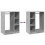 Grauer Schrank aus Holzwerkstoff 77x48x102 cm von , Kommoden-Organizer und Bar-Kleiderbügel - Ref: Foro24-840810, Preis: 89,6...