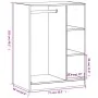 Grauer Schrank aus Holzwerkstoff 77x48x102 cm von , Kommoden-Organizer und Bar-Kleiderbügel - Ref: Foro24-840810, Preis: 89,6...