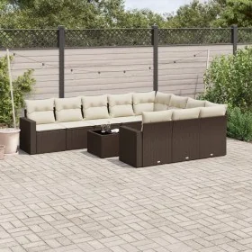 Set de sofás de jardín 11 pzas cojines ratán sintético marrón by , Garden sets - Ref: Foro24-3219493, Price: 709,81 €, Discou...
