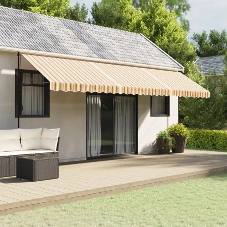 Replacement fabric for colored striped awning 6x3.5 m by , Awnings - Ref: Foro24-367743, Price: 92,23 €, Discount: %