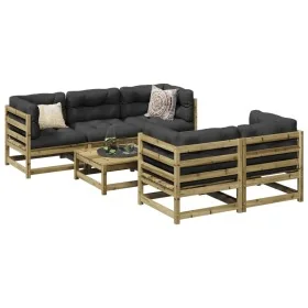 6-piece garden sofa set impregnated pine wood by , Garden sets - Ref: Foro24-3299289, Price: 364,55 €, Discount: %