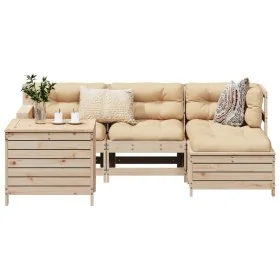 5-piece solid pine wood garden sofa set by , Garden sets - Ref: Foro24-3250484, Price: 346,99 €, Discount: %