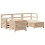 Juego de sofás de jardín 5 piezas madera maciza de pino de , Conjuntos de jardín - Ref: Foro24-3250484, Precio: 347,21 €, Des...