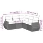 Set comedor de jardín 5 piezas y cojines ratán sintético marrón de , Conjuntos de jardín - Ref: Foro24-3221352, Precio: 375,7...