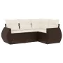 Set de sofás de jardín 4 pzas y cojines ratán sintético marrón by , Garden sets - Ref: Foro24-3221312, Price: 319,95 €, Disco...