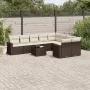 Set mit 10 Gartensofas und -kissen Kunstrattan braun von , Modulare Sofas für den Außenbereich - Ref: Foro24-3251790, Preis: ...