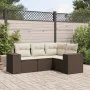 Set mit 4 Gartensofas und Kissen Kunstrattan braun von , Modulare Sofas für den Außenbereich - Ref: Foro24-3222512, Preis: 31...