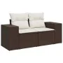 Set of 4 garden sofas and cushions synthetic rattan brown by , Modular outdoor sofas - Ref: Foro24-3222512, Price: 314,31 €, ...