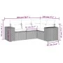 Set mit 4 Gartensofas und Kissen Kunstrattan braun von , Modulare Sofas für den Außenbereich - Ref: Foro24-3222512, Preis: 31...