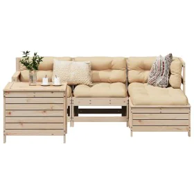 5-teilige Gartensofagarnitur aus massivem Kiefernholz von , Gartensets - Ref: Foro24-3250492, Preis: 325,67 €, Rabatt: %