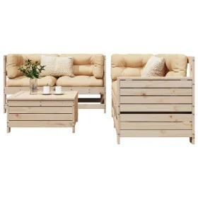 5-piece solid pine wood garden sofa set by , Garden sets - Ref: Foro24-3250812, Price: 299,73 €, Discount: %