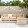 Set Gartensofas 4 Stück massives Kiefernholz von , Gartensets - Ref: Foro24-3250768, Preis: 255,39 €, Rabatt: %