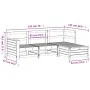 Set Gartensofas 4 Stück massives Kiefernholz von , Gartensets - Ref: Foro24-3250768, Preis: 255,39 €, Rabatt: %