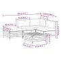 Juego de muebles jardín 5 pzas y cojines madera abeto Douglas by , Garden sets - Ref: Foro24-3250702, Price: 535,52 €, Discou...